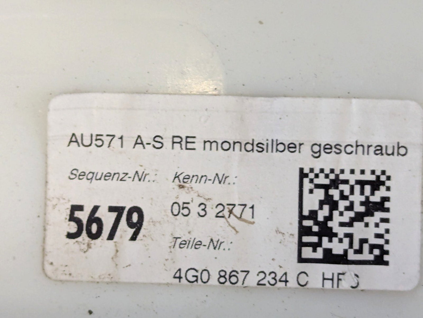 12-18 AUDI A6 C7 OEM SALOON RIGHT FRONT A PILLAR TRIM 4G0867234C