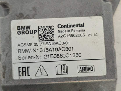 19-23 BMW F40 1 SERIES 118I  AIRBAG CONTROL MODULE 5A19AC301