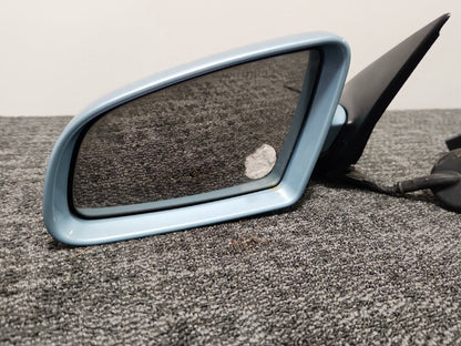 Audi A6 Quattro MK3 (4F) (C6) Estate Front Left Door Wing Mirror in Blue G9/Y5R