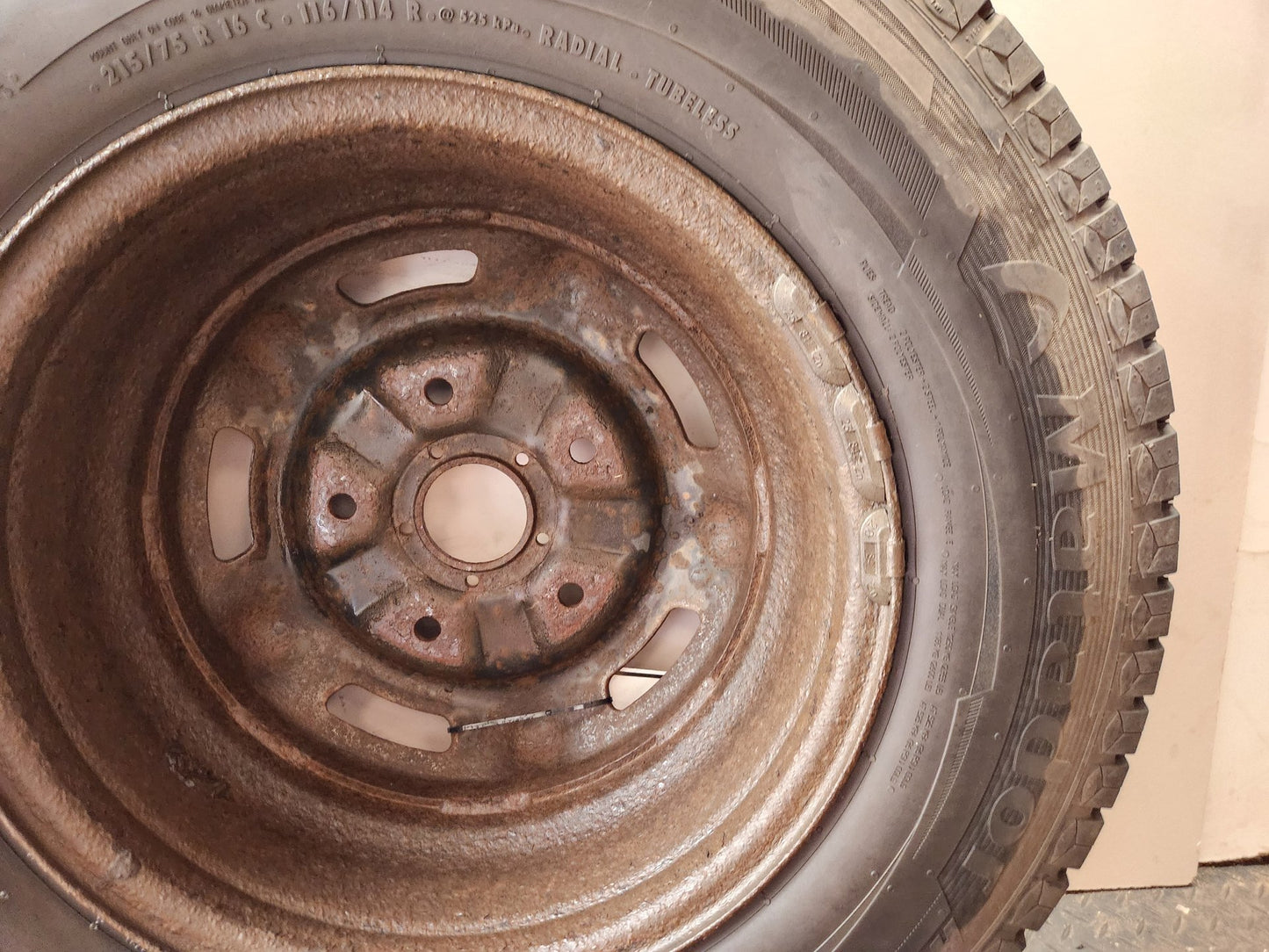 Ford Transit MK6 (V185) Cargo Van Steel Wheel with Tyre 215/75/16 ~6mm