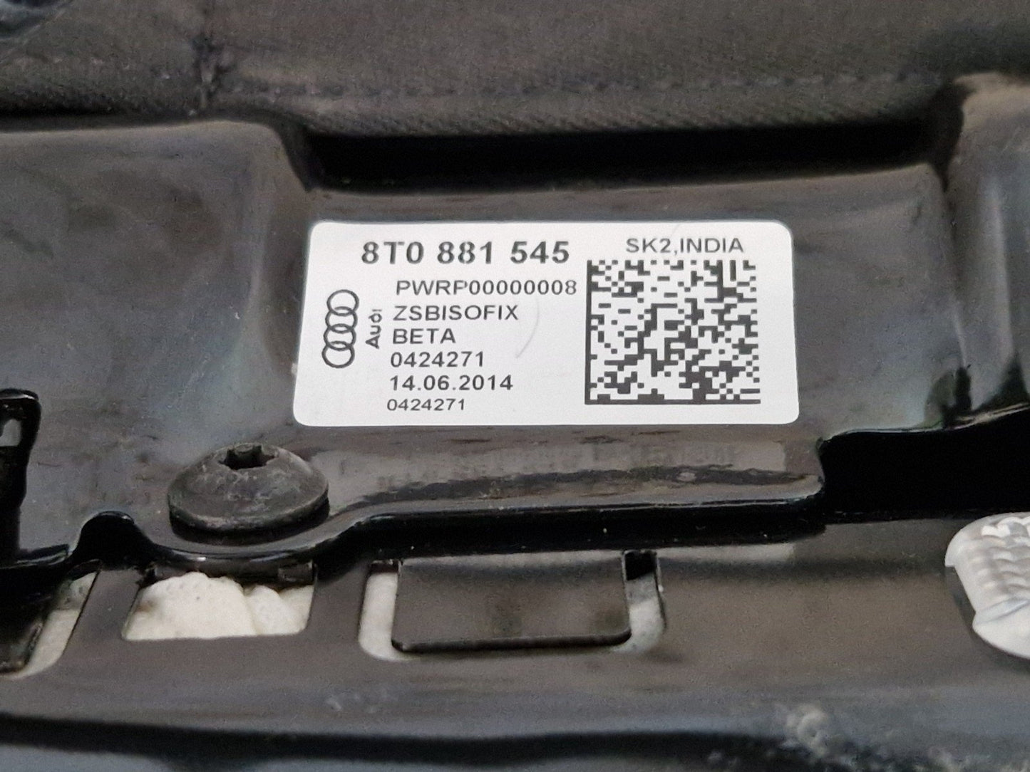 12-18 AUDI A6 C7 OEM FRONT LEFT PASSENGER SIDE SEAT LEATHER 8T0881545 8K0882601B