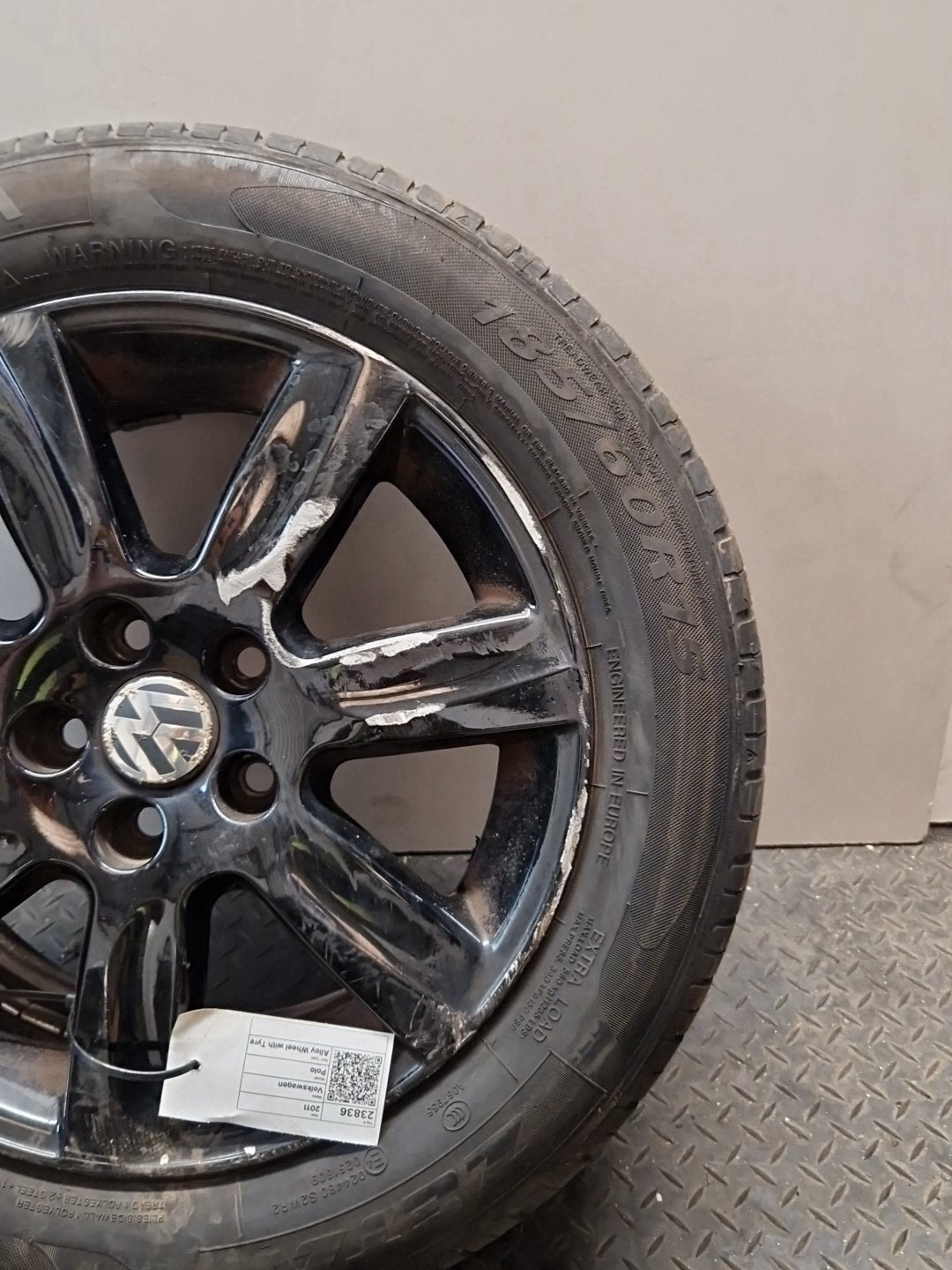 2011 Volkswagen Polo 6R MK5 15" Alloy Wheel with Tyre 185/60/15 ~6mm