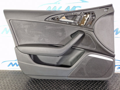 12-18 AUDI A6 C7 PASSENGER SIDE FRONT LEFT DOOR CARD PANEL 4G1867105 4G0837019