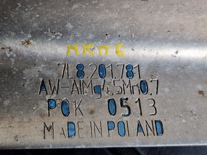 10-15 AUDI Q7 4L FUEL TANK UNDER SUPPORT  PLATE  GUARD 7L8201781