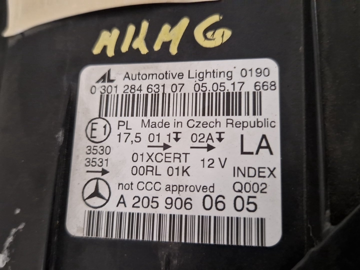 Mercedes-Benz C-Class W205 Genuine Front Left N/S Passenger Headlight &amp; Modules