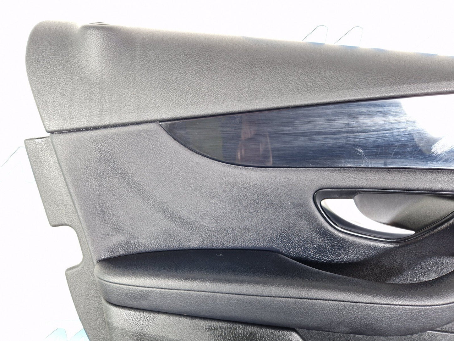 14-21 MERCEDES BENZ C200 W205 FRONT PASSENGER SIDE DOOR CARD BLACK LEATHER