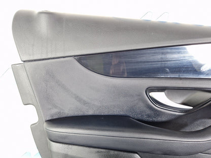 14-21 MERCEDES BENZ C200 W205 FRONT PASSENGER SIDE DOOR CARD BLACK LEATHER