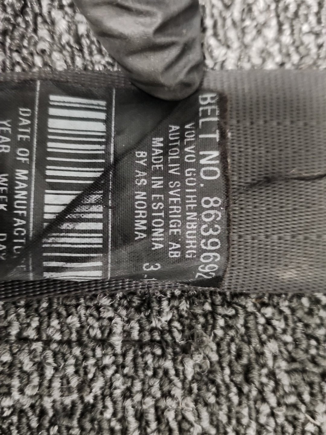 Volvo S40 MK2 (MS) Saloon Genuine Front Right O/S Driver Seat Belt 6090888R0A