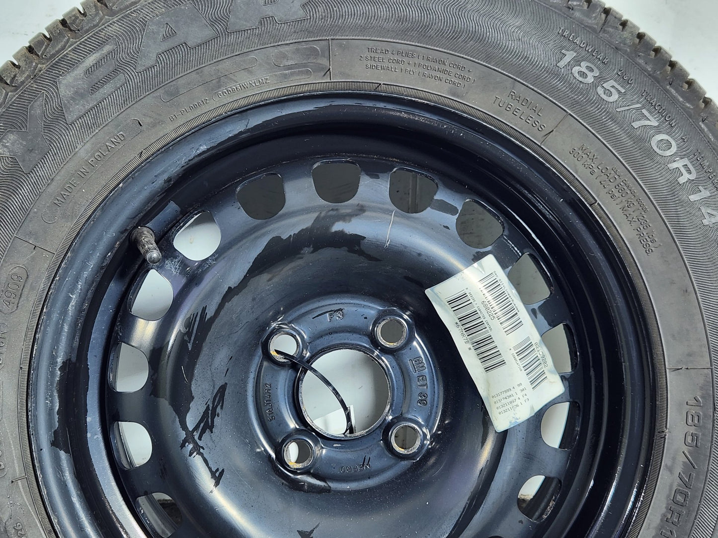Vauxhall Corsa MK3 (D)(4400) Hatchback 14" Spare Wheel with Tyre 185/70/14 ~7mm