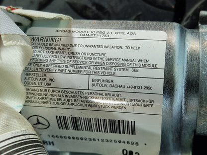 11-19 MERCEDES BENZ ML W166 A!R BAG ROOF CURTAIN RIGHT DRIVER SIDE 1668600602