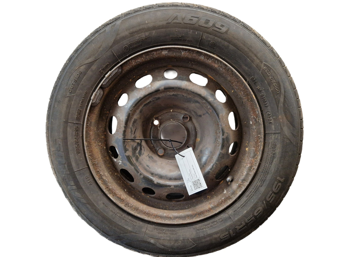 Peugeot Partner MK2 (PH1) (B9) Cargo Van Steel Wheel with Tyre 195/65/15 ~1mm