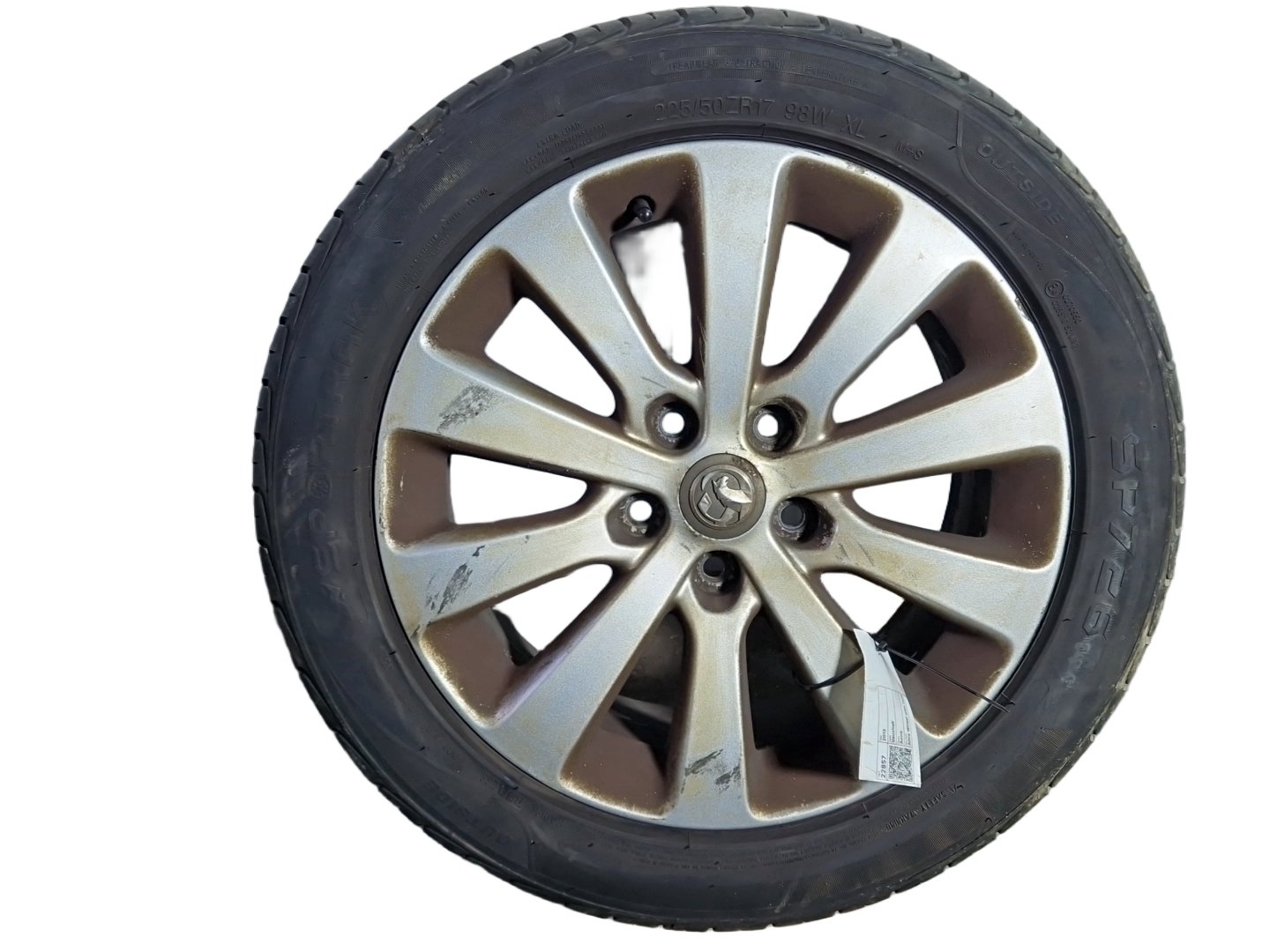 2013 Vauxhall Astra MK6 (J) (A3400) 17" Alloy Wheel with Tyre 225/50/17 ~6mm
