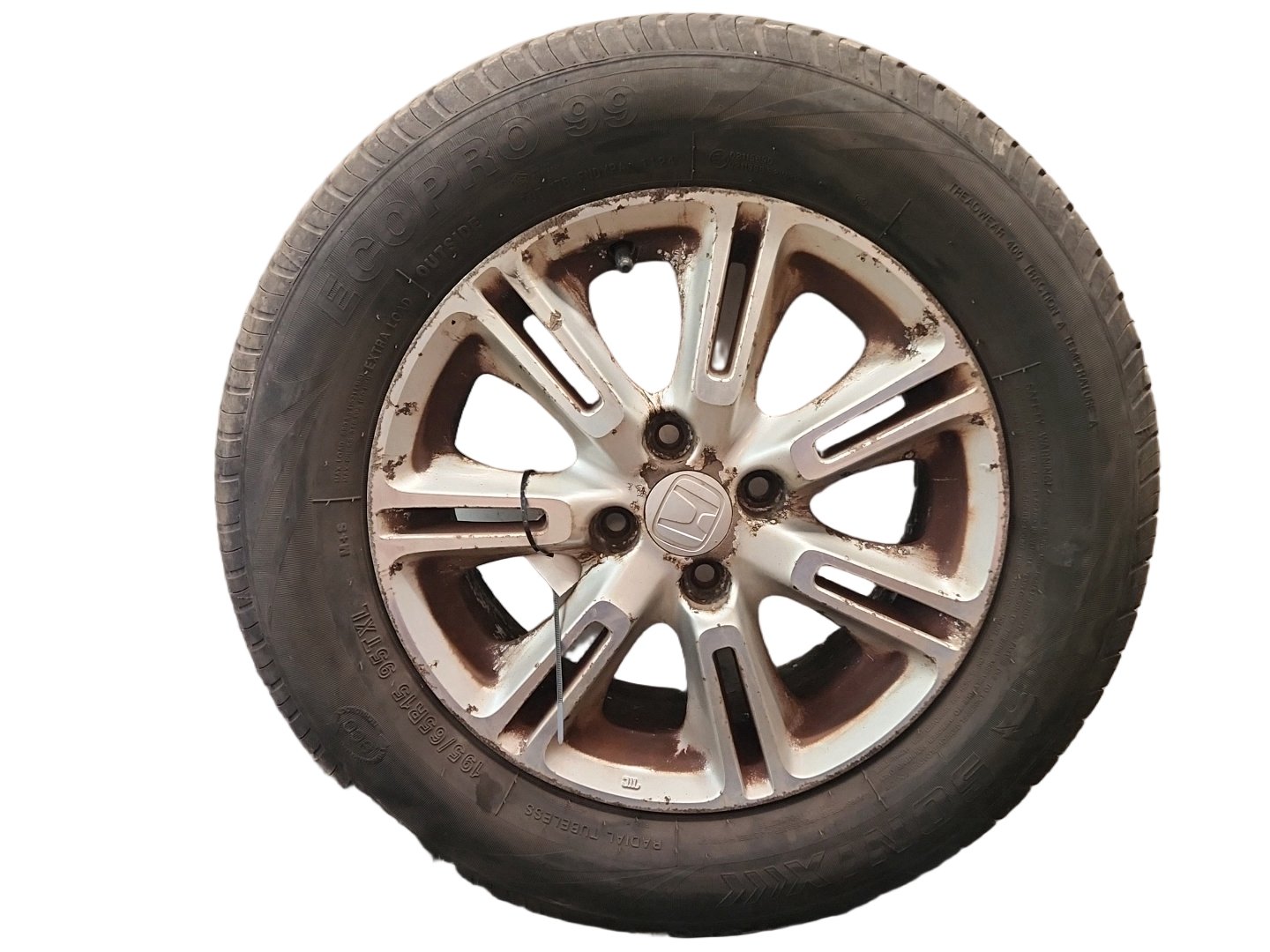 2010 Honda Insight MK2 (ZE2) 15" Alloy Wheel with Tyre 195/65/15 ~5mm