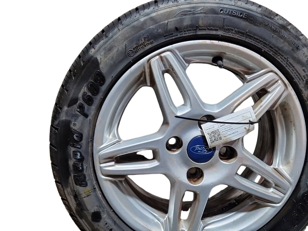 Ford Fiesta MK7 15" Alloy Wheel with Tyre 195/55/15 ~6mm C1BC-1007-BB
