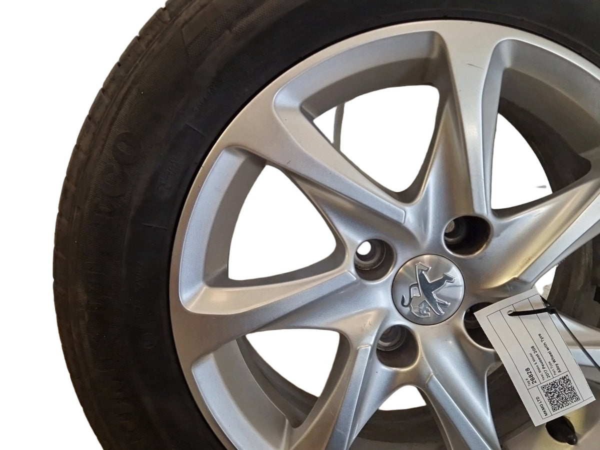 Peugeot 208 MK1 (Ph2) (IA) 15" Alloy Wheel with Tyre 185/65/15 ~5mm