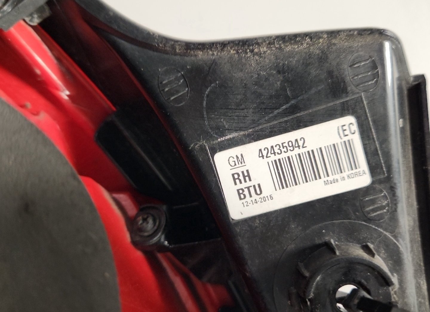 2016 Vauxhall Mokka MK1 (G1U0) Genuine Rear Right O/S Driver Tail Light 42435942