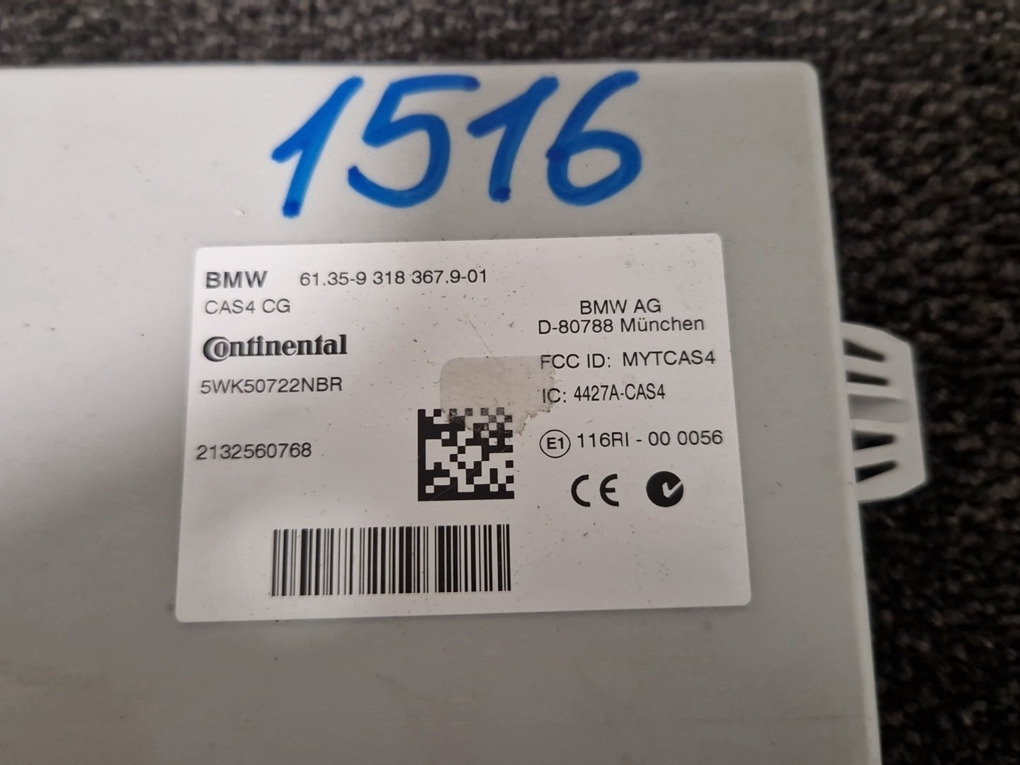BMW 5 Series F10 Genuine Key Reader Comfort Control Module 9318367