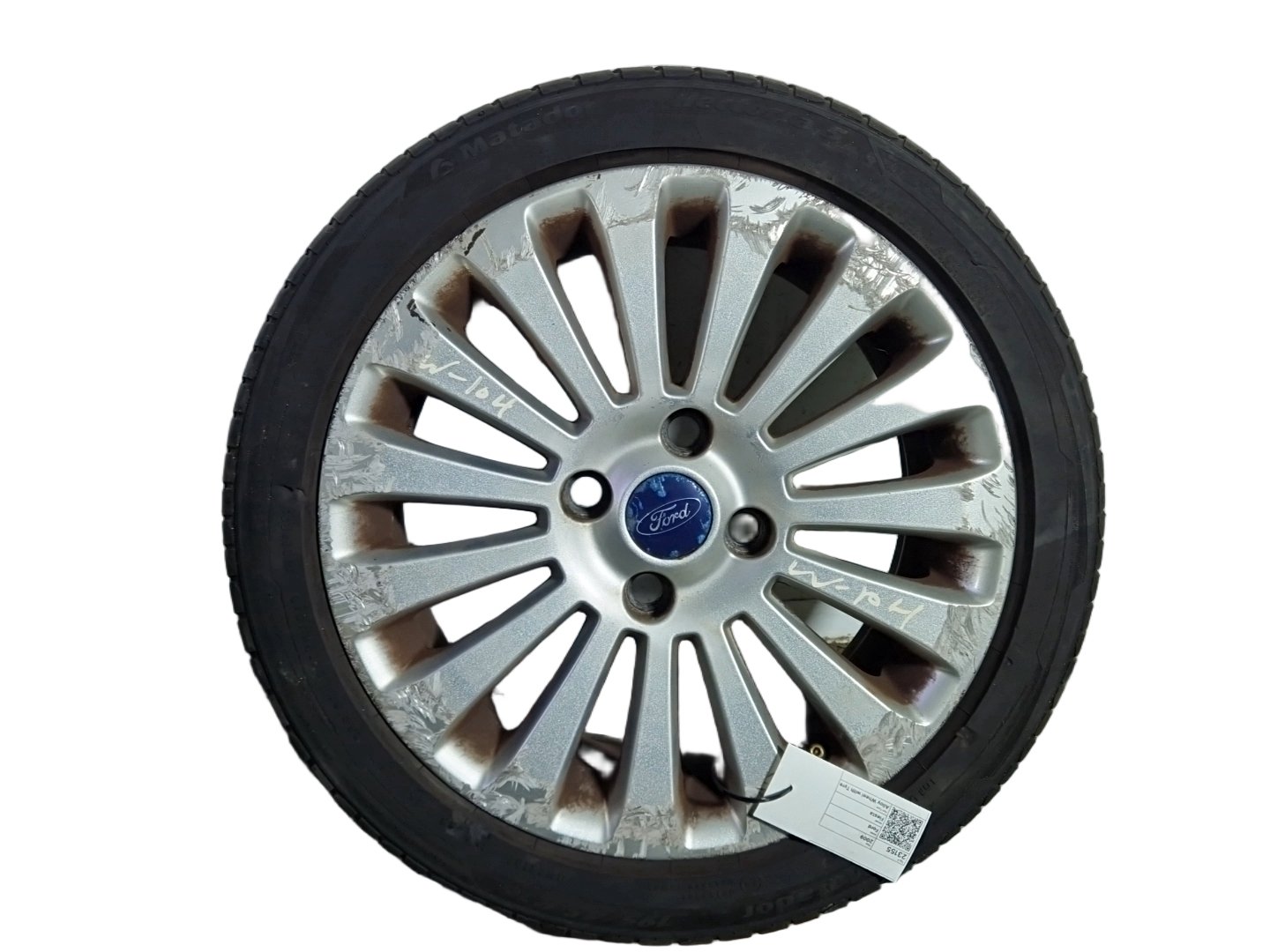 2009 Ford Fiesta MK7 16" Alloy Wheel with Tyre 195/45/16 ~4mm 8V21-1007-HA