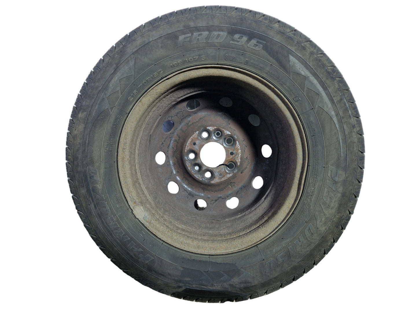 Peugeot Citroen 15" Steel Wheel with Tyre 215/70/15 ~7mm 1374096080