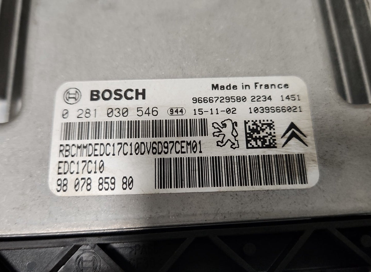 Peugeot Partner B9 Cargo Van Genuine Engine Control Unit ECU 9807885980