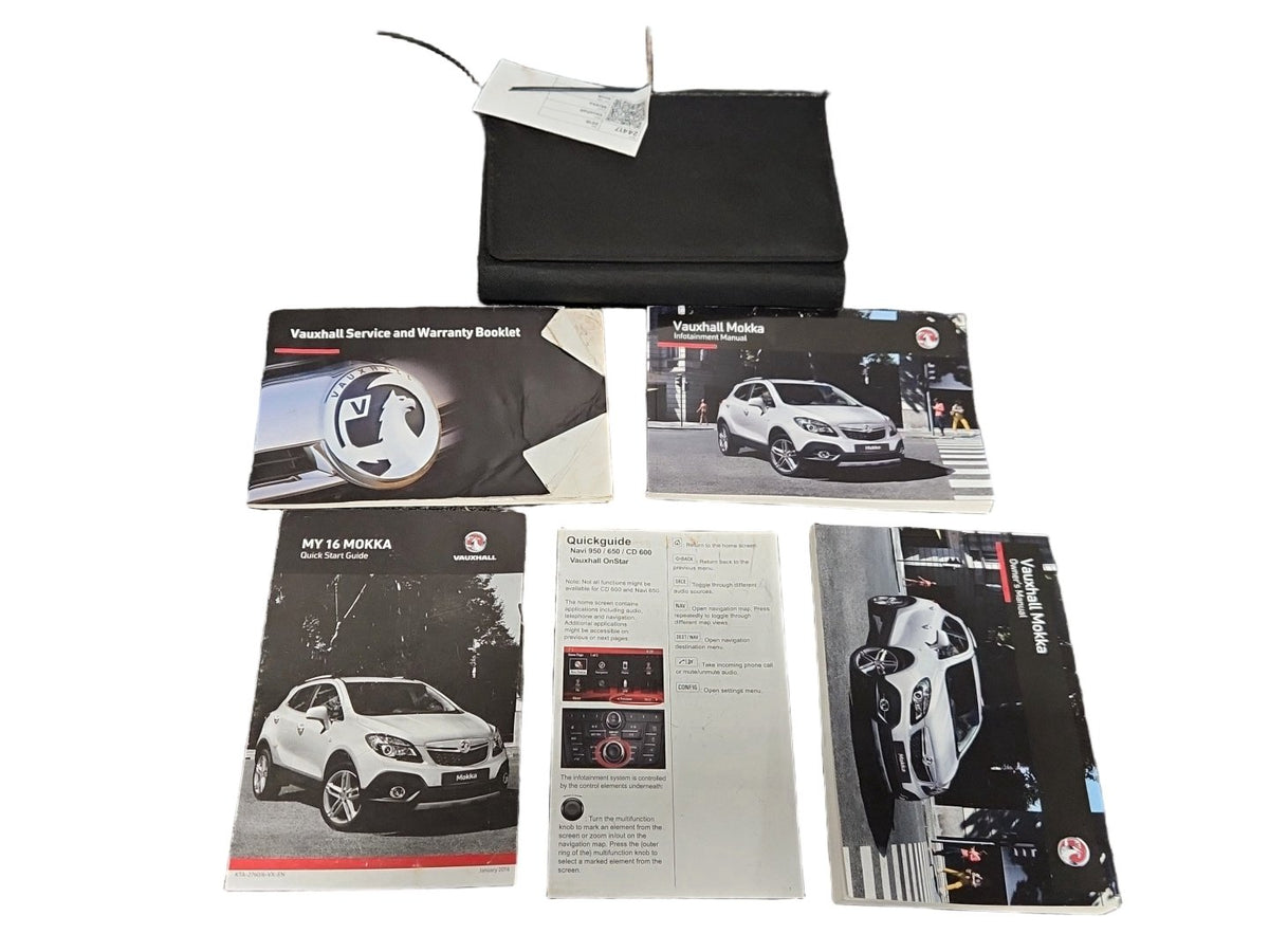 Vauxhall Mokka MK1 (G1U0) SUV Genuine Owners Manual Handbook Wallet Case