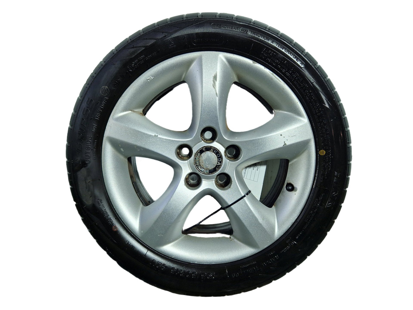Skoda Fabia 5J 15" Alloy Wheel with Tyre 195/50/15 Genuine ~6mm