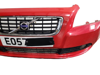 Volvo S40 MK2 (MS) Saloon Complete Front Bumper in Passion Red Solid 61200