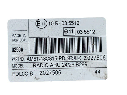 Ford Fiesta MK7 FL (B299) Genuine Radio Stereo Head Unit AM5T-18C815-PD