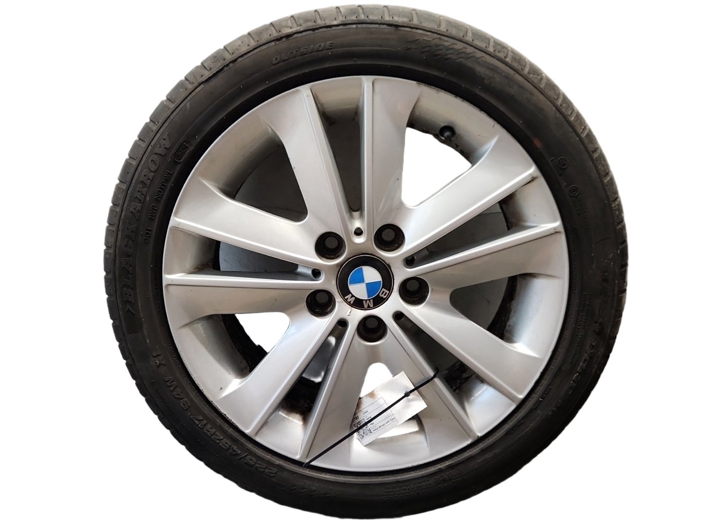2009 BMW 116d E87 17" Alloy Wheel with Tyre 225/45/17 ~4mm 6775621