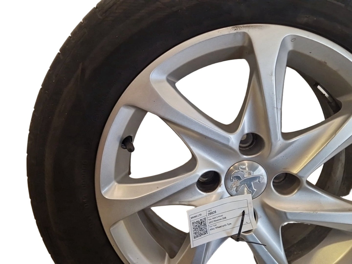 Peugeot 208 MK1 (Ph2) (IA) 15" Alloy Wheel with Tyre 185/65/15 ~5mm