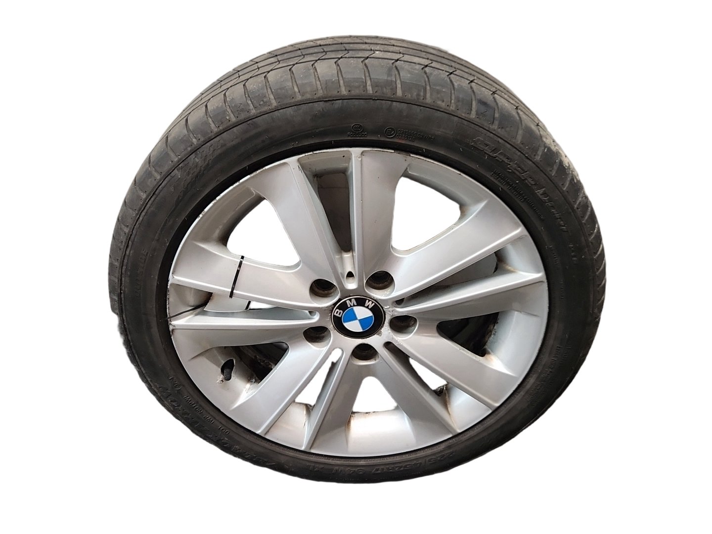 2009 BMW 116d E87 17" Alloy Wheel with Tyre 225/45/17 ~4mm 6775621