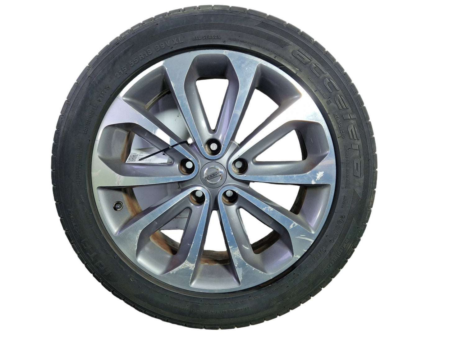 Nissan Qashqai+2 MK1 FL (J10) 18" Alloy Wheel with Tyre 215/55/18 ~4mm