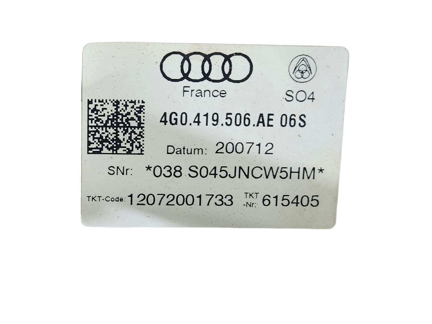 Audi A6 C7 Genuine Steering Column 4G0419506AE