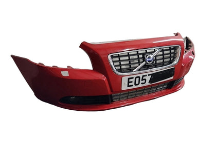 Volvo S40 MK2 (MS) Saloon Complete Front Bumper in Passion Red Solid 61200