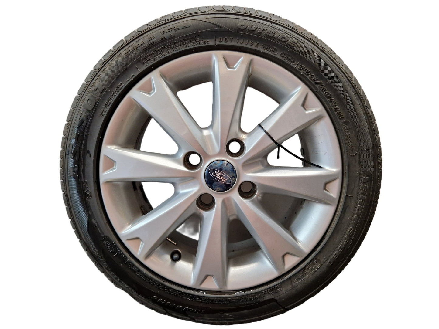 Ford Fiesta MK7 15" Alloy Wheel with Tyre 195/50/15 ~6mm 8V21-1007-GA