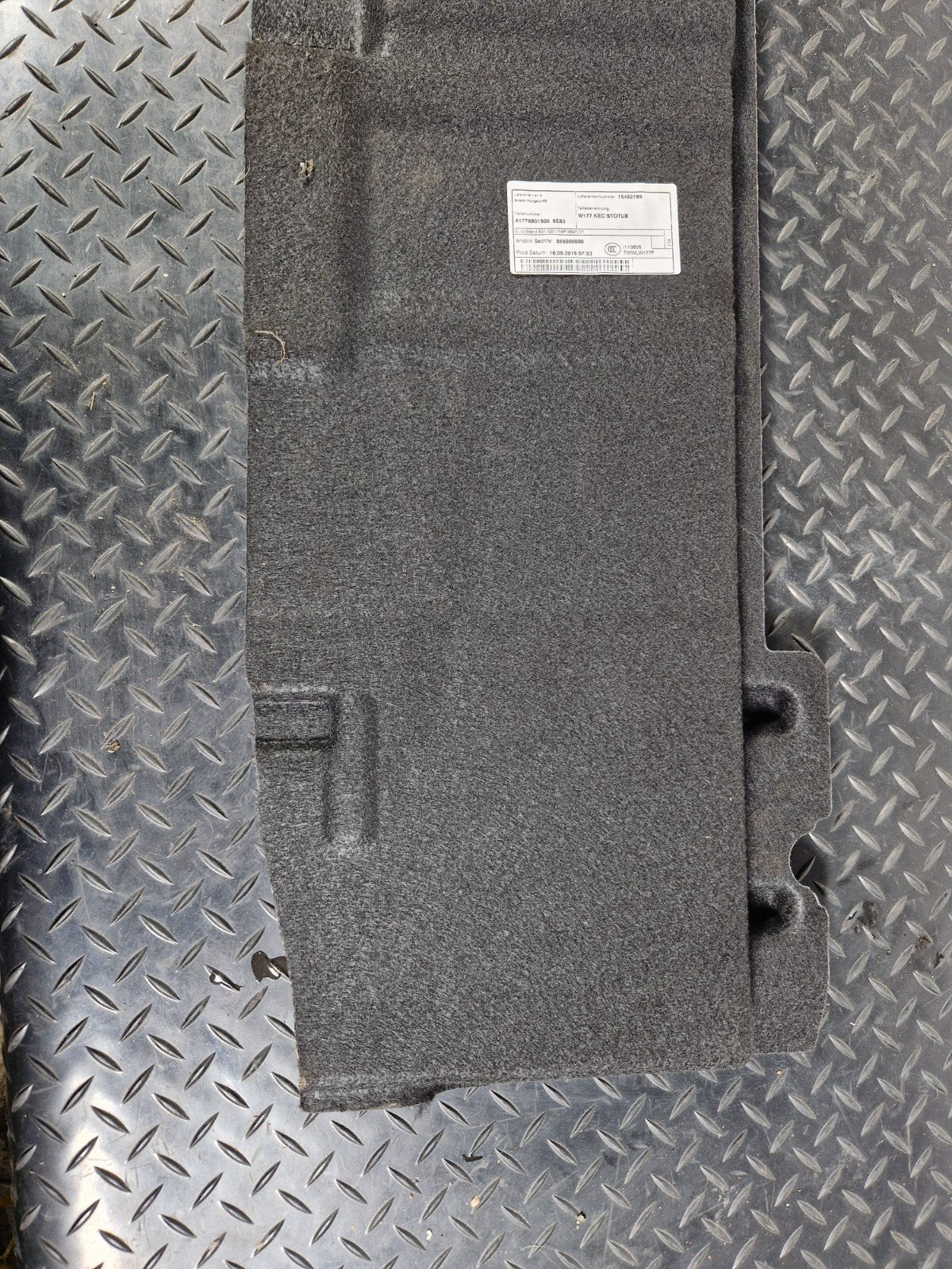 MERCEDES BENZ A CLASS W177 Boot Trunk Carpet Floor Mat Rear Liner  A1776901500