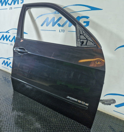 10-13 BMW X5 E70 LCI FRONT RIGHT DRIVER O/S COMPLETE DOOR BLACK 475