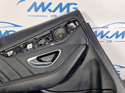14-21 MERCEDES BENZ C300h W205 REAR LEFT SIDE DOOR CARD PANEL A2057300594