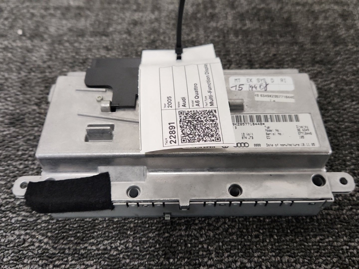 Audi A6 Quattro MK3 (4F) (C6) Estate Genuine Multi-Function Display 4F0919603B