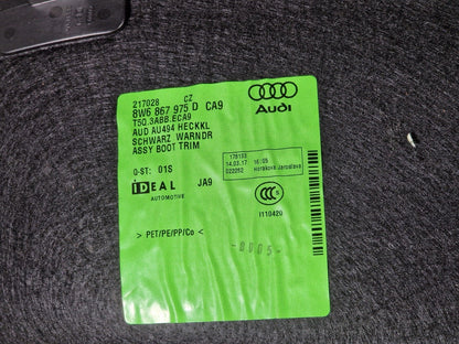 16-23 AUDI S5 COUPE REAR LID TAILGATE BOOT TRUNK TRIM PANEL COVER 8W6867975D