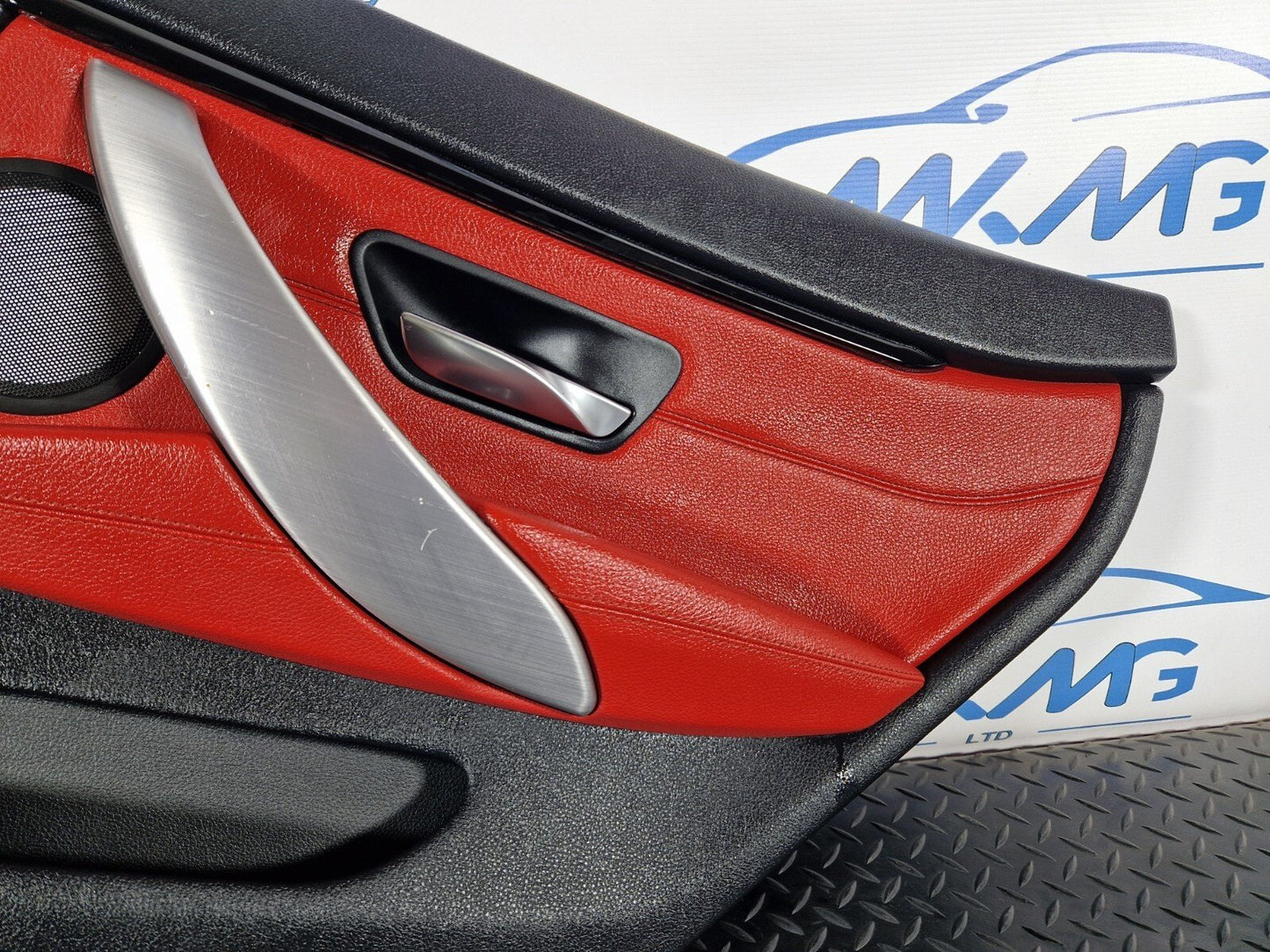 12-18 BMW 4 SERIES F36 LCI M-SPORT REAR RIGHT O/S/R DOOR PANEL RED LEATHER
