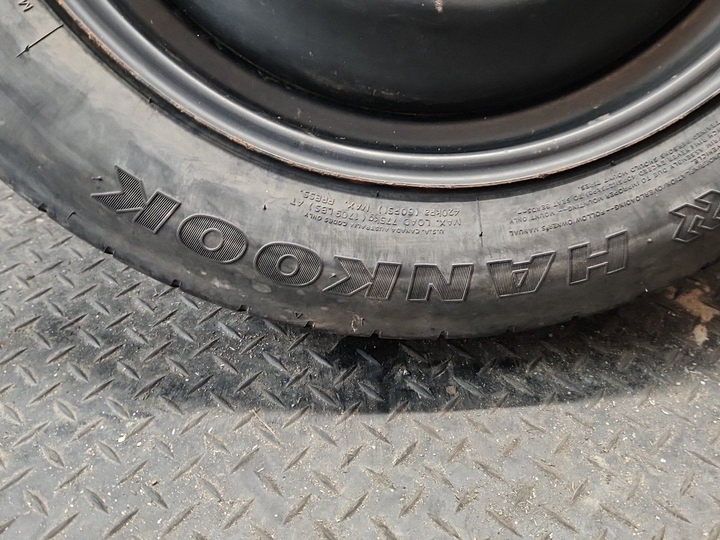 Ford C-Max MK1 FL (C214) MPV 16" Spare Wheel with Hankook Tyre 125/85/16