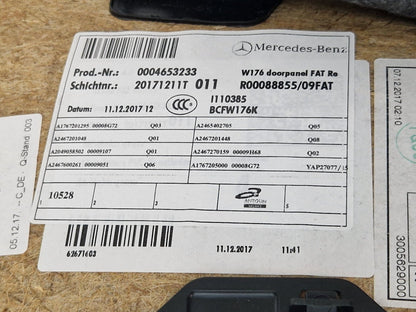 MERCEDES BENZ A CLASS W176 GENUINE O/S FRONT RIGHT DRIVER SIDE DOOR CARD PANEL