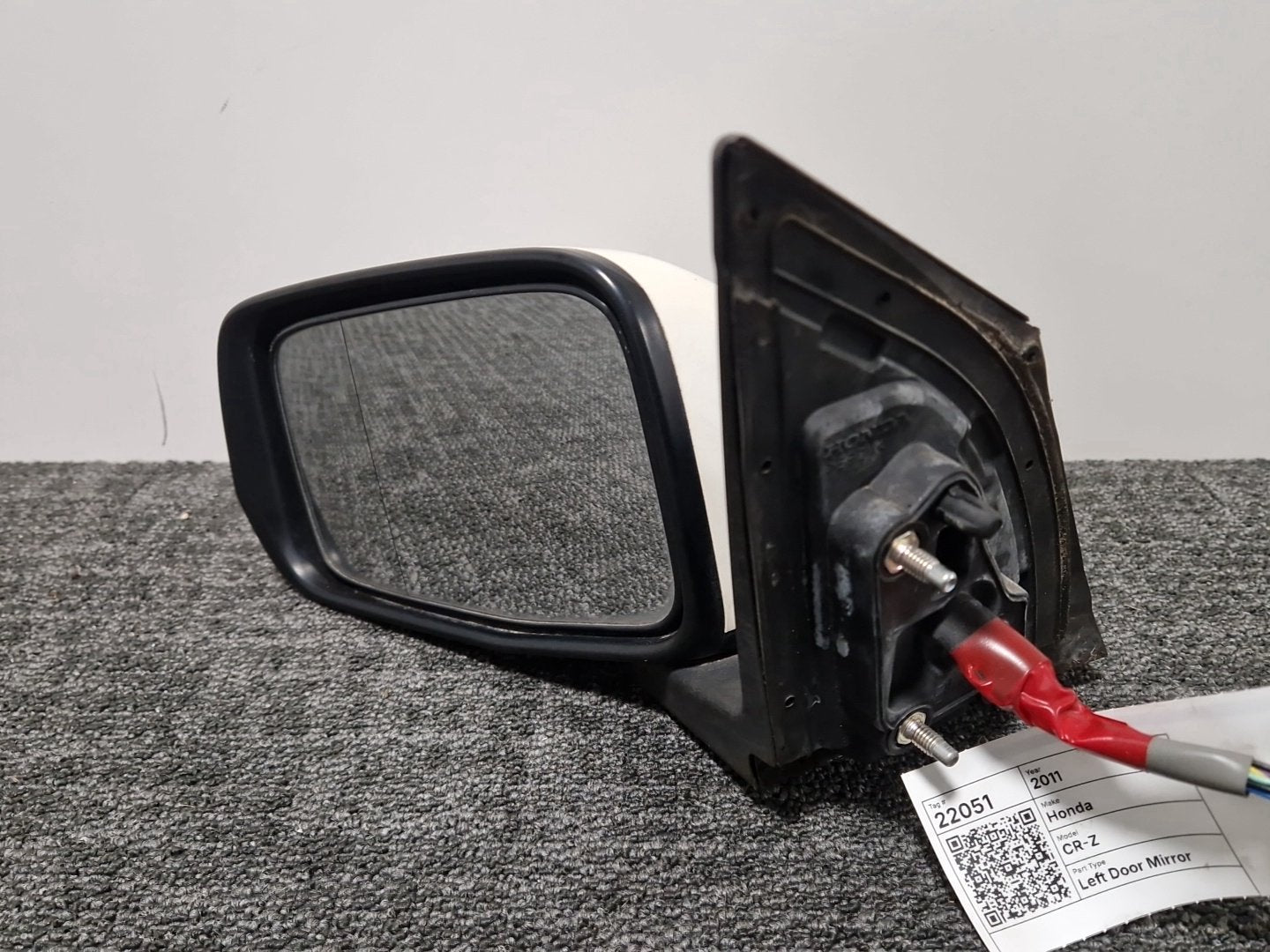 Honda CR-Z MK1 (ZF13) Coupe Front Left N/S Door Wing Mirror in White NH-624P