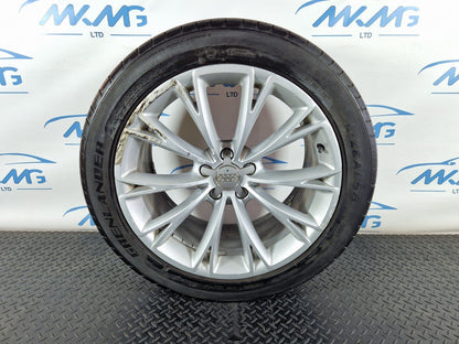 10-17 AUDI A8 4H GENUINE 19" ALLOY WHEEL 9J ET33 & TYRE 255 45 R19 4H0601025G