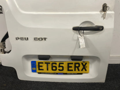 Peugeot Partner B9 Rear Left N/S Passenger Complete Door in Banquise White EWP
