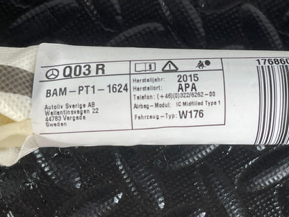 12-18 MERCEDES A-CLASS W176 GENUINE LEFT SIDE CURTAIN AIR BAG 1768600102