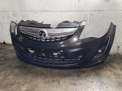 Vauxhall Corsa MK3 (D)(4400) Hatchback Front Bumper in Phantom Grey G43 Damaged