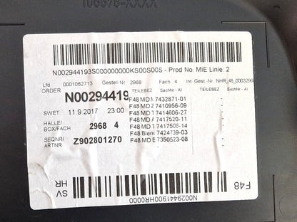16-22 BMW X1 F48 REAR RIGHT SIDE DOOR CARD PANEL IN BLACK