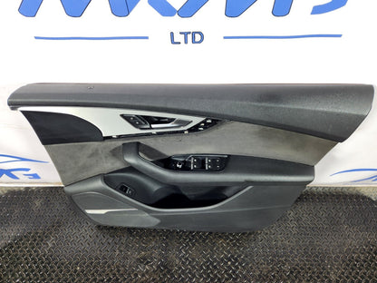 16-20 AUDI Q7 4M OEM FRONT RIGHT ALCANTARA DOOR CARD PANEL COVER 4M2867106